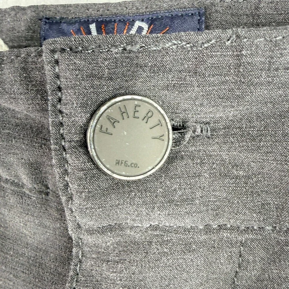 Faherty All Day Shorts Mens Size 30 Gray Flat Front Drawstring Boardshort